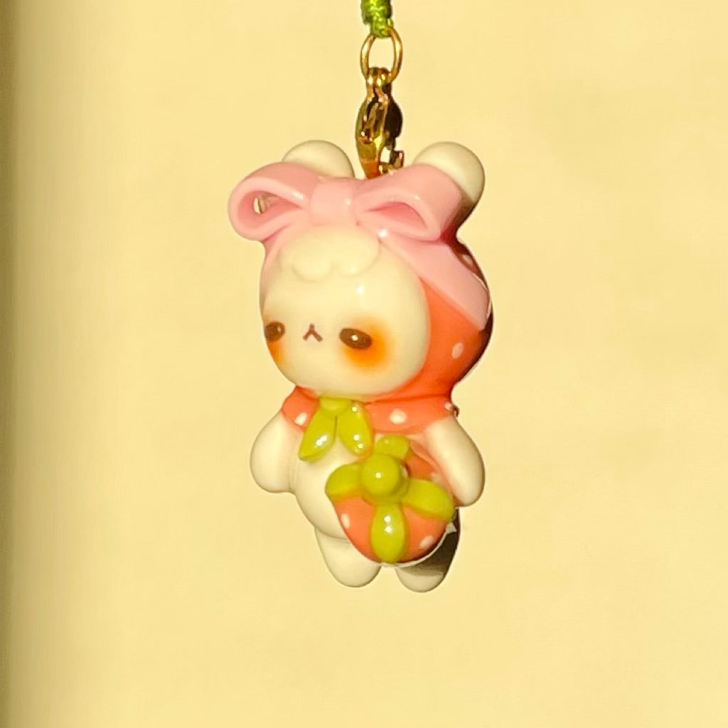 (Catalogue) Pink Bow Strawberry Bun