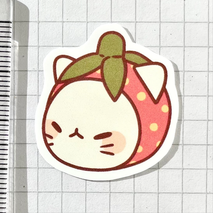 Strawberry Cat Head