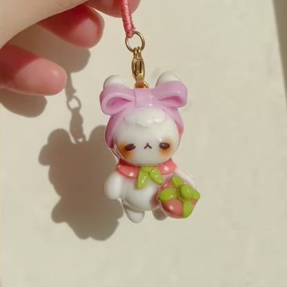 (Catalogue) Pink Bow Strawberry Bun